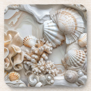 Dessous-de-verre Sous-verres Coquillages Côtiers