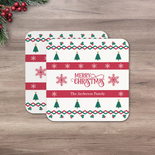Dessous-de-verre Sous-verres personnalisés flocon de neige et sapin