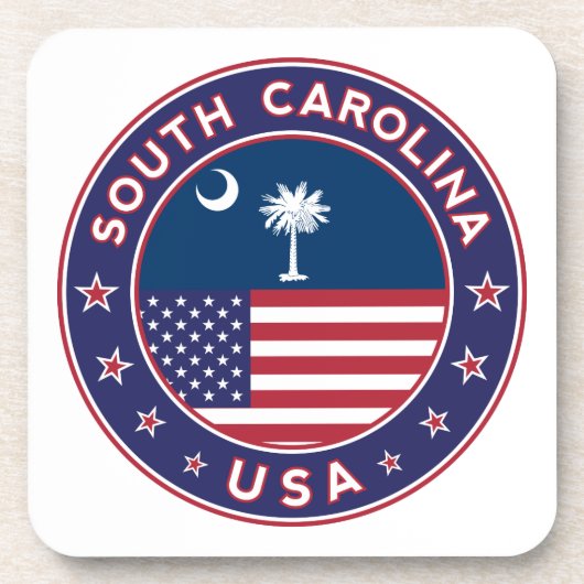 Dessous-de-verre South Carolina sticker, phone case, tote bag (Devant)