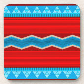 Dessous-de-verre Southwest River Canyon Geometric Red Turquoise (Devant)