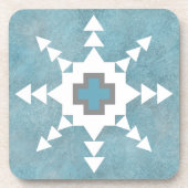 Dessous-de-verre Southwest Winter Geometric Snowflake Design (Devant)