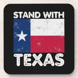 Dessous-de-verre Soutien au Texas Je suis avec le drapeau texan du