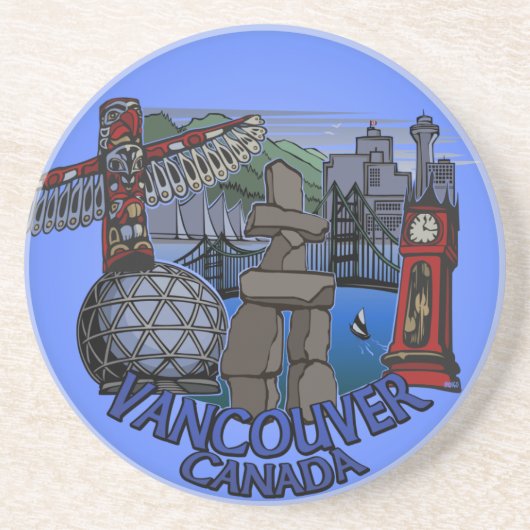 Dessous de verre souvenir de Vancouver Canada Cade (Devant)