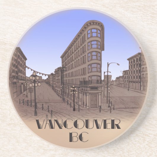 Dessous de verre Souvenir de Vancouver Gastown Cit (Devant)