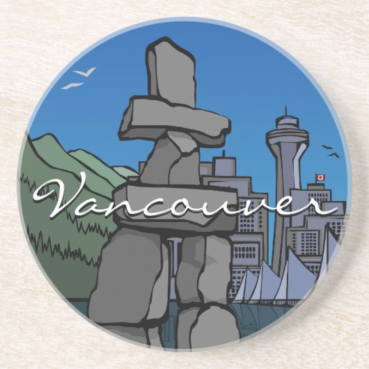 Dessous de verre Souvenir de Vancouver Inukshuk Ci (Devant)
