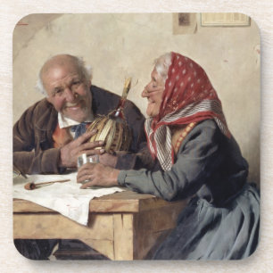 Dessous-de-verre Souvenirs affectueux (huile sur la toile)