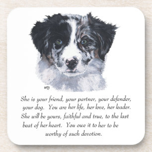 Dessous-de-verre Souvenirs Border Collie