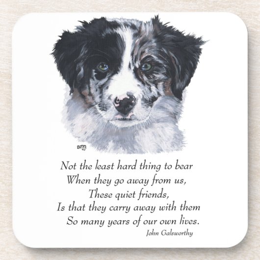 Dessous-de-verre Souvenirs Border Collie (Devant)