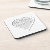 Dessous-de-verre Souviens-toi que je t'aime (Côté gauche)