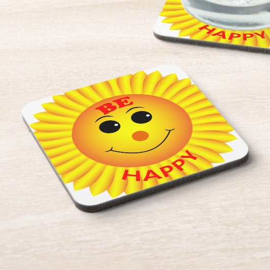 Dessous-de-verre Soyez heureux (Côté gauche)