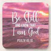 Dessous-de-verre Soyez toujours et sachez que je suis Dieu (Devant)