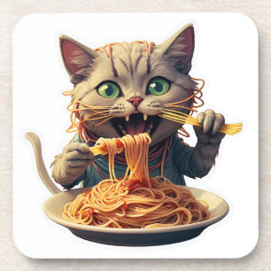 Dessous-de-verre Spaghetti mangeur de chats