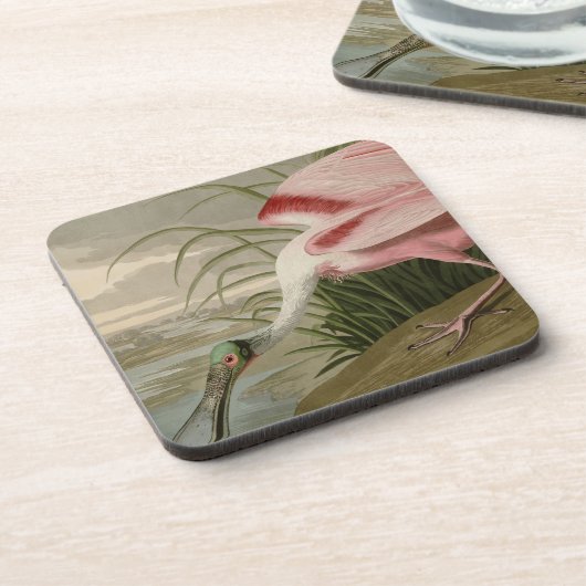 Dessous-de-verre Spatule rose (Côté gauche)