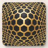 Dessous-de-verre Sphère Hexagone Doré (Devant)