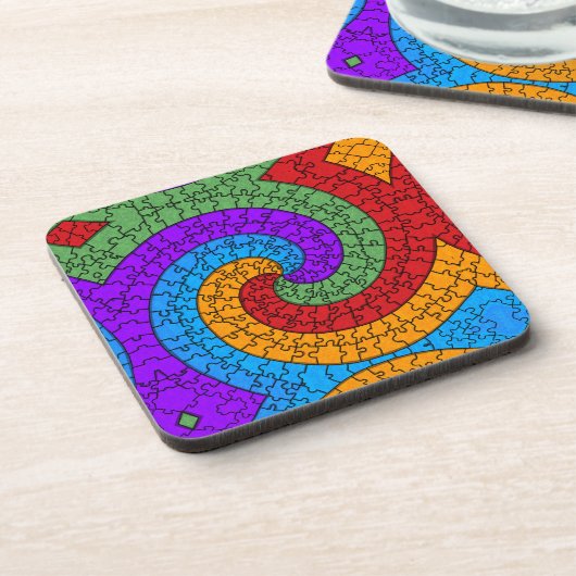 Dessous-de-verre Spiral Jigsaw (Côté gauche)