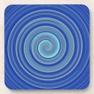 Dessous-de-verre spirale bleue et turquoise