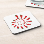Dessous-de-verre Spirale de Pepper Diva Rouge (Côté gauche)