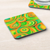 Dessous-de-verre Spirale verte et orange (Côté gauche)