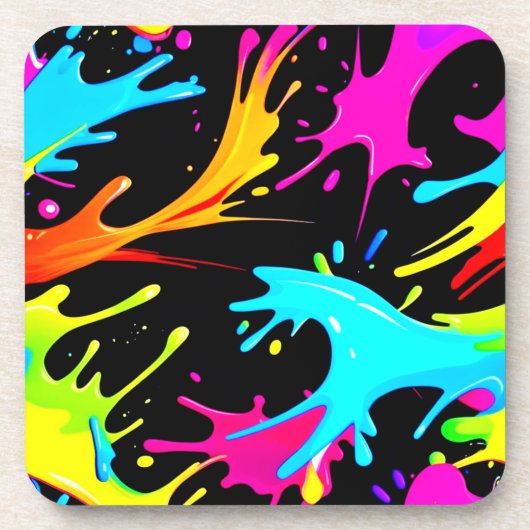 Dessous-de-verre Splash couleur : Art Abstrait (Devant)