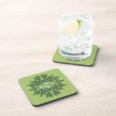 Dessous-de-verre Spring Green Leaves Aesthetic Typography (Côté Droit)