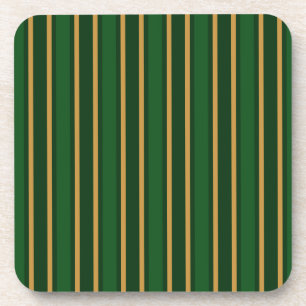 Dessous-de-verre Springbok vert et or bonbons rayures