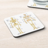 Dessous-de-verre Squelette humain marqué diagramme d'anatomie (Côté gauche)