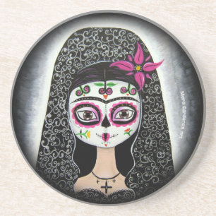 Dessous de verre squelettiques de visage