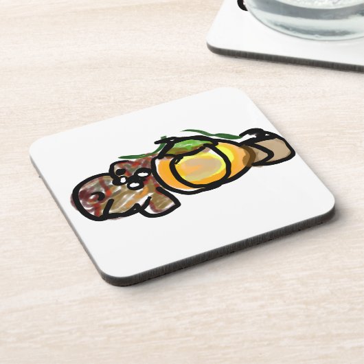 Dessous-de-verre Squirrel pumpkins  (Côté gauche)