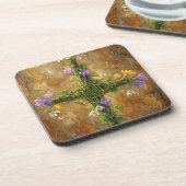 Dessous-de-verre St Brigid Cross Green Rushes Crocus Imbolc Art (Côté gauche)