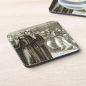 Dessous-de-verre St Columba chantant, et attaqué par les druides, (Côté gauche)