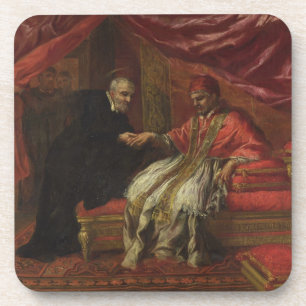 Dessous-de-verre St Filippo Neri guérissant pape Clemente VIII