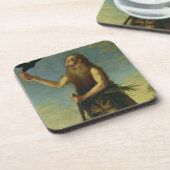 Dessous-de-verre St Onuphrius (huile sur la toile) (Côté gauche)