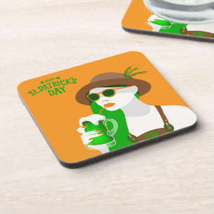 Dessous-de-verre St. Patrick’s Day Câble de boissons en plastique d