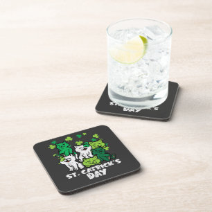 Dessous-de-verre St Patricks Catricks Day Cats Saint Pattys