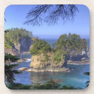 Dessous-de-verre Stacks marins, terres tribales de la nation Makah,