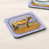 Dessous-de-verre Stallion en peau de boule sauvage pourpre (Côté gauche)