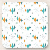 Dessous-de-verre Starburst Motif moderne du milieu du siècle (Devant)