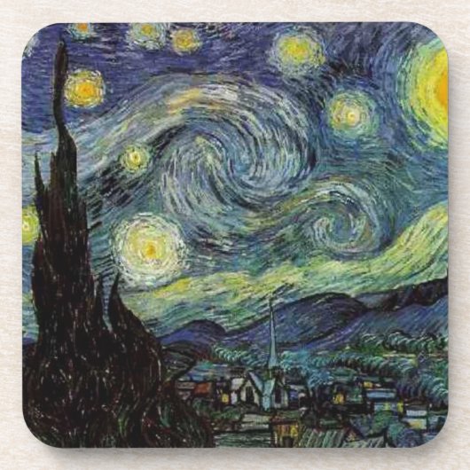 Dessous-de-verre Starry night Rhone par Van Gogh (Devant)