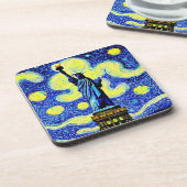 Dessous-de-verre Starry Night Statue De Liberty New York (Côté gauche)