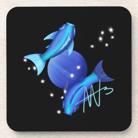 Dessous-de-verre Starry Pisces Neptune Zodiac (Devant)