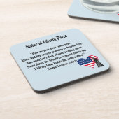 Dessous-de-verre Statue de poème de liberté (Côté gauche)