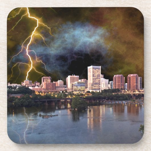 Dessous-de-verre Stormy Richmond Skyline (Devant)