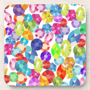 Dessous-de-verre strass arc-en-ciel