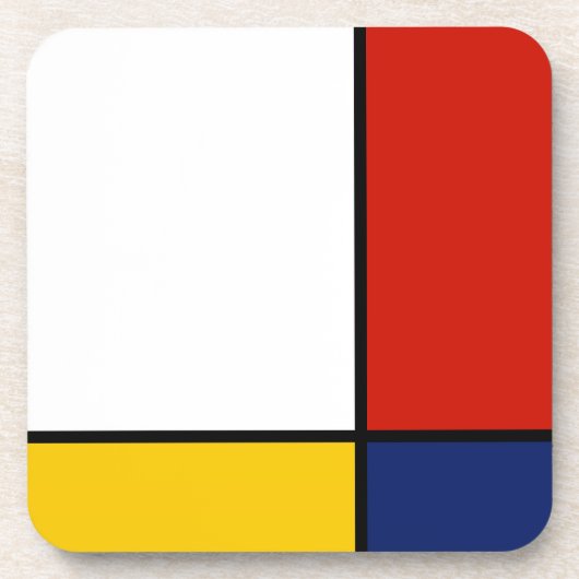 Dessous-de-verre Style d'art abstrait de Mondrian (Devant)