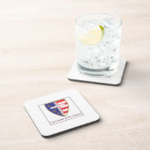 Dessous-de-verre Style: Hard Plastic coasters with cork back - set  (Côté Droit)