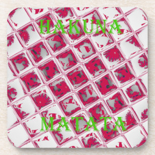 Dessous-de-verre Style Red Hakuna Matata