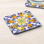 Dessous-de-verre style sicilien, citrons, majolica (Côté gauche)