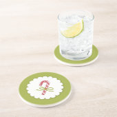 Dessous de verre Sucre de canne de Noël (Côté)