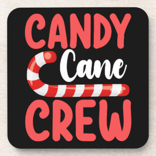 Dessous-de-verre Sucre de canne Équipage de Noël Famille de vacance