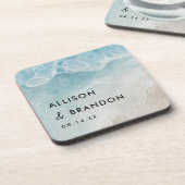 Dessous-de-verre Summer Beach Faveurs de mariage personnalisées (Côté gauche)